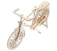 DIYEAH Modello di Bicicletta d'Epoca in Legno Fai da Te Mini Decorazione per Bici Retrò Set di Assemblaggio per Ornamento da Tavolo Resistente e Leggero per Casa e Ufficio