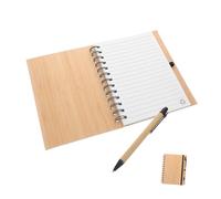 DIYEAH Notebook Spiral con Copertina in Bamboo Resistente Portatile per Lavoro e Scuola per Note e Scrittura