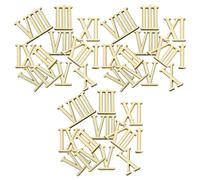 DIYEAH Numeri Romani e Lucentezza Elegante Set 3 Pezzi per Orologio da Parete Resistenti All'usura in ABS Oro Stile Moderno per Riparazioni Fai da Te