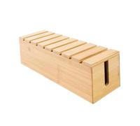 DIYEAH Organizer da Scrivania Naturale con Scatola Porta Integrata e Supporto per Telefono Gestione per Multipresa per Ufficio e Casa Mantiene Ordine e Spazio Efficiente