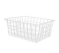 DIYEAH Organizer Per Freezer Pozzetto Cestino in Filo Metallico Bianco Contenitore Alimentare Impilabile Per Frutta Verdura e Snack in Cucina