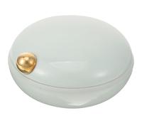 DIYEAH Organizer Portatile per Pillole Compartimenti Separati, Custodia Rotonda in Silicone e Abs Effetto Sigillante, Piccolo Contenitore da Viaggio per Farmaci e Integratori