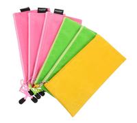 DIYEAH Organizza La Tua Cancelleria Confezione Da 6 Sacchetti Portadocumenti Zier Astucci Con Cerniera Robusta Trama in Eco-tela Colorata in Modo Casuale