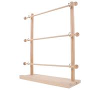 DIYEAH Organizzatore di nastri in legno: porta rocchetti di nastro a 6 livelli, organizer per riporre fili da cucito, supporto da tavolo per la stanza dei lavori manuali, negozio di fiori, confezioni