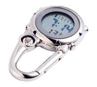 DIYEAH Orologio Moschettone per Arrampicata Multifunzionale in Acciaio Inossidabile Display Data e Resistente Agli Urti, per Attività All'aperto