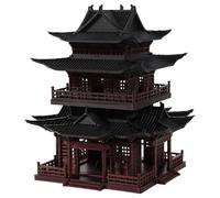 DIYEAH Padiglione Cinese Miniatura di Edificio da Giardino Statuetta di Decorazione per Acquario Ornamento di Paesaggio Reale Adatto per Bonsai e Tavolo da Sabbia