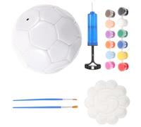 DIYEAH Pallone da Calcio Bianco Pu per Artigianato e Decorazione Domestica, Pallone Incompiuto Creativo per Disegno e DIY, per Partite di Calcio e attività Artistiche Colore Casuale