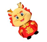 DIYEAH Peluche Drago Cinese Realistico Giocattolo Morbido Mascotte di Buon Auspicio per Regali di Capodanno e Compleanno Adorabile Bambola di Stoffa per Famiglia e Amici