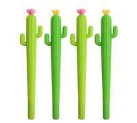 DIYEAH Penna Gel a Forma di Cactus 0,5 Mm Punta Fine Inchiostro Nero 24 Pezzi in Plastica Portatile Penna Simpatica Regalo per Studenti