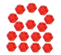 DIYEAH Perline Rosse Bicono Sfaccettate in Plastica Trasparente per Creazione Gioielli Te Distanziatori Eleganti per Bracciali Collane e Orecchini Confezione