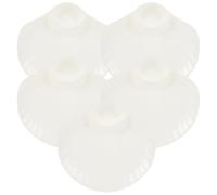 DIYEAH Piatti per Sushi in Pp Bianco a Forma di Conchiglia Set 5 Pezzi Multifunzionali e Facili da Trasportare, per Servire Snack e Ravioli a Casa