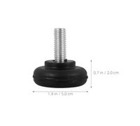 DIYEAH Piedini Regolabili in Gomma Antivibrazione con Vite da 12 mm per Mobili 6 Pezzi Cuscinetti Antiscivolo per Tavoli Stabilizzatori per Divani e Protezioni per Pavimenti di Sedie e