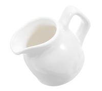 DIYEAH Pitcher in Ceramica Bianca con Manico per Caffè Espresso e Condimenti Tazza Latte Versatile per Ristoranti e Hotel Design Elegante e Facile da Pulire Contenitore Professionale