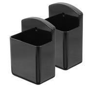 DIYEAH Porta Telecomandi da Parete Nero in Abs 2 Pezzi, Organizer per Telecomandi e Accessori, Facile da Attaccare, per Festa Estiva e Uso su Porte o Banconi