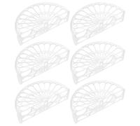 DIYEAH Porta Tovaglioli e Superficie Liscia in Ps Semicircolare da Tavolo Set 6 Pezzi Design Creativo per Cena e Uso Elegante