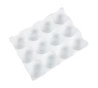 DIYEAH Porta Uova in Ceramica Bianca Da Scomparti Per Frigorifero Vassoio Antiscivolo e Anti-collisione Per Conservazione Ottimale in Cucina Facile Da Pulire e Salvaspazio