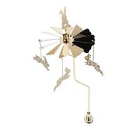 DIYEAH Portacandele Rotante in Ferro Color Oro Design a Carosello, Compatibile Candele Aromatiche, Assemblaggio Facile per Decorazioni Fai da Te e Feste