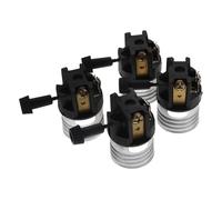 DIYEAH Portalampada E26 a Sospensione Interruttore a Tre Posizioni, Base Lampadina in Alluminio Per Uso Interno, Set Da 4 Pezzi Per Armadi, Cantine e Ripostigli