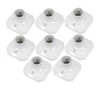 DIYEAH Portalampada E27 in Ceramica Ignifuga Attacco a Vite, Accessorio per Lampada da Parete e Soffitto, Set 8 Pezzi per Sostituzione Quotidiana in Ambienti Domestici e Lavoro