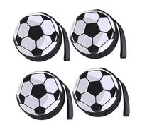 DIYEAH Portamonete Creativi e Cinturino in Tela Set da 4 a Forma di Pallone da Calcio in Latta Resistente per Organizzare Monete Colore Casuale Durante Allenamenti o Viaggi