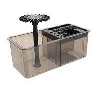 DIYEAH Portapennelli Cinese Sospeso Multifunzionale in Plastica con Scomparti Porta Pennelli per Calligrafia in Stile Cinese con Vaschetta Integrata per Pulizia Organizer per Vernice e