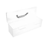 DIYEAH Portapennelli Trasparente in Plastica Con Manico Scatola Organizer Per Strumenti Artistici Pennelli Per Acquerello e Piccoli Lavori Artigianali