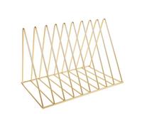 DIYEAH portariviste rack per riviste desktop scaffale organizer da scrivania organizzatore di riviste porta libri a triangolo scaffale da scrivania porta libreria ferro da stiro Golden
