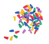 DIYEAH Protezione Connettori Ethernet 50 Pezzi, Guaine Protettive per Cavi Dati in PVC, Tappi Copri Stivali per Cavi Cat5 Cat6 Cat7, Coperture Terminali Antipolvere per Reti Domestiche e Ufficio