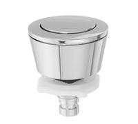 DIYEAH Pulsante di scarico WC rotondo a doppia pressione (argento) - Accessori di ricambio universali per lo scarico del serbatoio dell'acqua per accessori da bagno