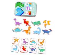 DIYEAH Puzzle Educativo in Legno con Dinosauri Gioco Montessori per Anni Abbinabili per Sviluppo Cognitivo e Coordinazione Mano-occhio Regalo Didattico per Bambine