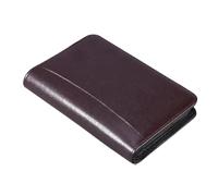 DIYEAH Quaderno con Copertina in Pelle Sintetica A6 con Calcolatrice Integrata, Organizer Deluxe con 6 Anelli, Tasca Porta Documenti e Portapenne per Riunioni e Conferenze
