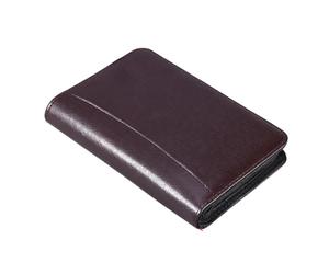 DIYEAH Quaderno con Copertina in Pelle Sintetica A6 con Calcolatrice Integrata, Organizer Deluxe con 6 Anelli, Tasca Porta Documenti e Portapenne per Riunioni e Conferenze