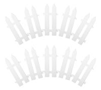 DIYEAH Recinzione Decorativa in Plastica Bianca 10 Pezzi Mini Recinzione da Giardino Fai da Te per Cortile e Prato per Decorazioni Natalizie e Giardini Domestici