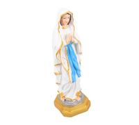 DIYEAH Religious Decor Statue Resin Tiny Catholicism Ornament for Home Office Christmas Table Decoration with Intricate Prayer Figurine Design
