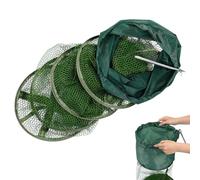 DIYEAH Rete per Pesci Pieghevole Rete da Pesca Pratica in Poliestere e Acciaio Inossidabile Accessori la Protezione e Sollevamento Temporaneo dei Pesci per Pesca Selvatica