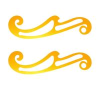 DIYEAH Righello Precisione 2 Plastica Curvilineo in Pezzi Flessibile Arancione con Scala Doppia Faccia Struttura Rinforzata Professionale per nel Design di Abbigliamento e Sartoria