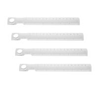 DIYEAH Righello Trasparente Pieghevole con Lente D’Ingrandimento 2X Set da 4 Pezzi con Scala Architettonica Strumento di Misurazione Multiuso per Studenti e Hobbisti per Disegno e