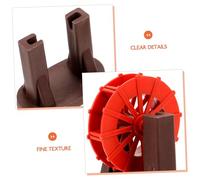 DIYEAH Ruota Idraulica Miniatura in Plastica per Fontana da Tavolo Accessorio Decorativo per Paesaggi d Acqua e Scene DIY Supporto Rosso Resistente per Fontane e Ambienti Interni