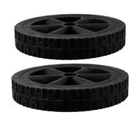 DIYEAH Ruote per Carrello da Esterno in Plastica Nera 8,8 Pollici, Set 2 Pezzi, Ruote Girevoli Silenziose per Barbecue e Carrello della Spesa, Supporto Robusto per Carichi Pesanti