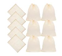 DIYEAH Sacchetti Coulisse Riutilizzabili in Garza 30 Pezzi 20x25 Cm per Filtrare Spezie, Succhi e Tè, Sacchetti per Zuppa e Cottura Multifunzione Adatti a Cucina Domestica e Preparazioni