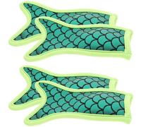 DIYEAH Sacchetti Riutilizzabili per Ghiaccioli 4 Pezzi, Supporti a Forma di Sirena in Gomma e Poliestere, Verde, Riduzione della, per e Concerti Colore Casuale