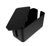 DIYEAH Scatola Organizer per Cavi Plastica Nera Porta Prese con Copertura Rimovibile Salvaspazio per Ufficio e Casa Design Moderno e Pratico