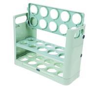 DIYEAH Scatola Per La Conservazione Delle Uova Cestino Oltre Lo Stoccaggio Della Porta Portauova Nel Frigorifero Organizzatore Contenitori Frigoriferi Cremagliera Verde Plastica
