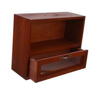 DIYEAH Scatola Porta Cosmetici in Legno Vintage Cassetto, Cassapanca Da Comò Multifunzionale Per L’organizzazione Di Tè e Oggetti Da Collezione, Mobiletto Da Appoggio Per Scrivania e Cucina