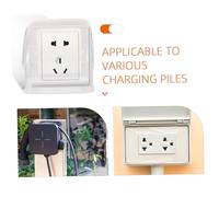 DIYEAH Scatola Stagna Elettrica Trasparente Bianco per Esterni Copripresa Antipioggia Facile da Installare Protezione per Prese Outdoor e Stazioni Ricarica