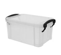 DIYEAH Scatola Trasparente per Schede Indice in Plastica da 1,3l Coperchio, Resistente e Adatta per Ufficio e Studio, Organizer Compatto per Appunti e Biglietti