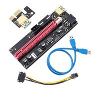DIYEAH Scheda Doppio Connettore 6pin Adattatore Pcie Professionale 1x a 16x e Alimentazione Dc-dc Potenziata, Lega Resistente per Supporto Scheda Grafica Gaming
