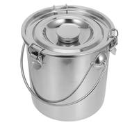 DIYEAH Secchio per latte in acciaio inox con coperchio ermetico,