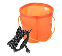 DIYEAH Secchio Pieghevole in Eva per Pesca e Campeggio con Manico a Corda e Rete, Leggero e Resistente, per Laghi e Spiagge, Massimizza Lo Spazio di Stoccaggio