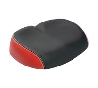 DIYEAH Sella per Bici in Pu Ispessito Nero-Rosso, Cuscino Traspirante e Confortevole per Mountain Bike, Sedile Allargato Compatibile Bici da Corsa e Trekking, Accessorio per Ciclismo